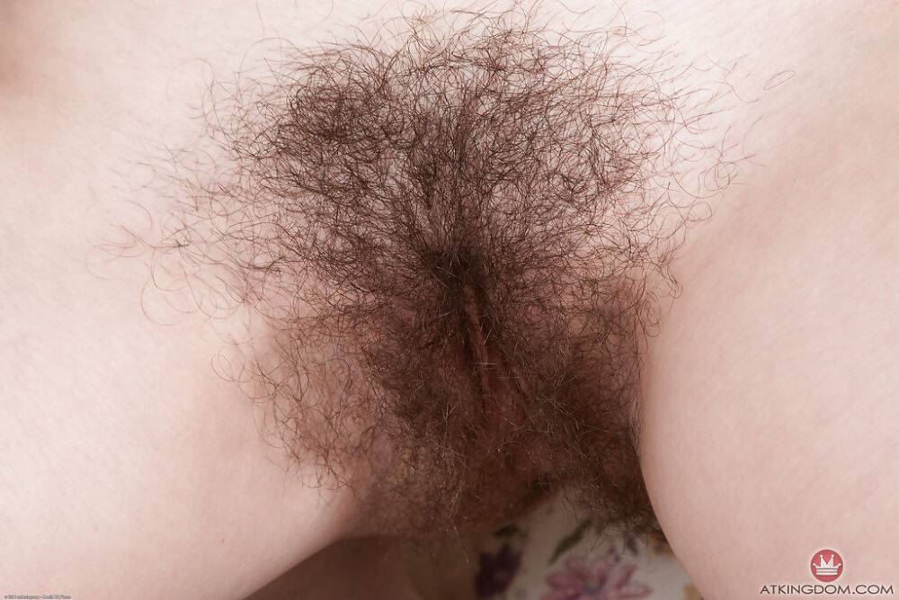 Small boobed mom Annabelle Lee showing off hairy underarms and beaver - #1