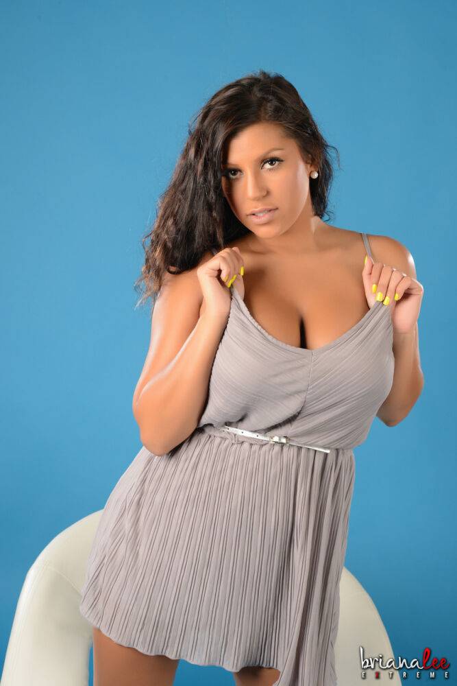 Thick solo girl Briana Lee takes off her dress and panties in a SFW manner | Photo: 821819