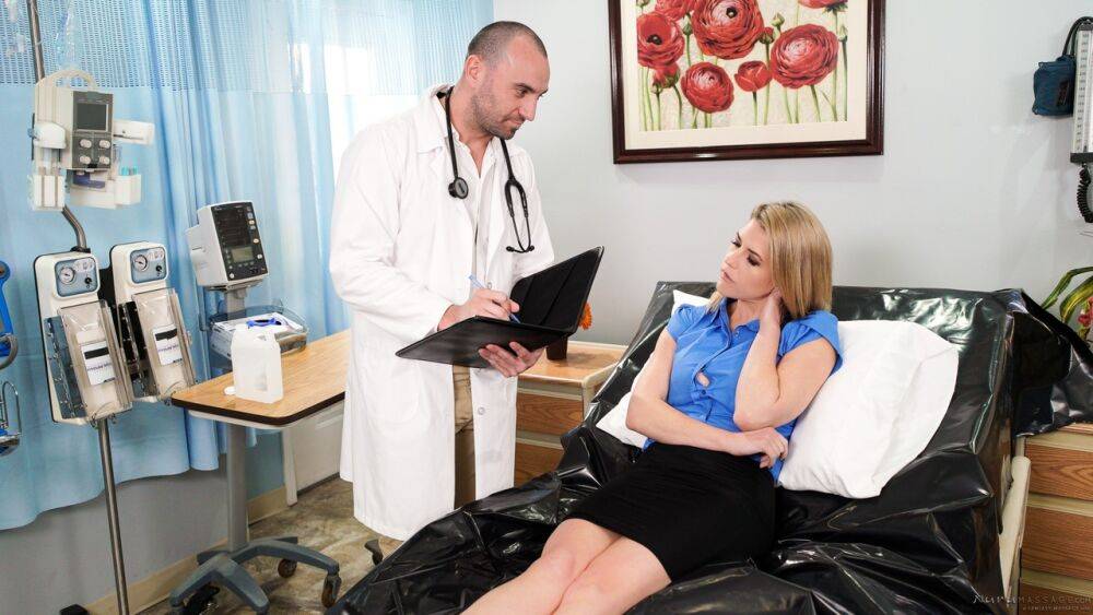 Blonde woman Kit Mercer has sexual intercourse with her doctor - #4