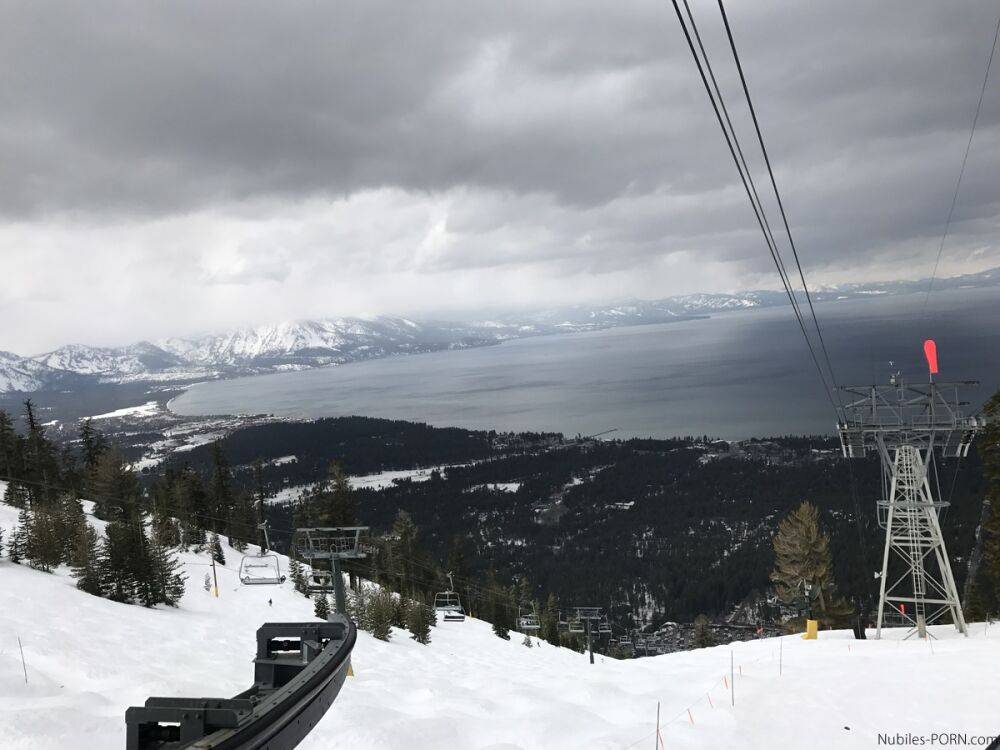 Clothed teens Kristen Scott & Sierra Nicole don ski masks while snowboarding - #13