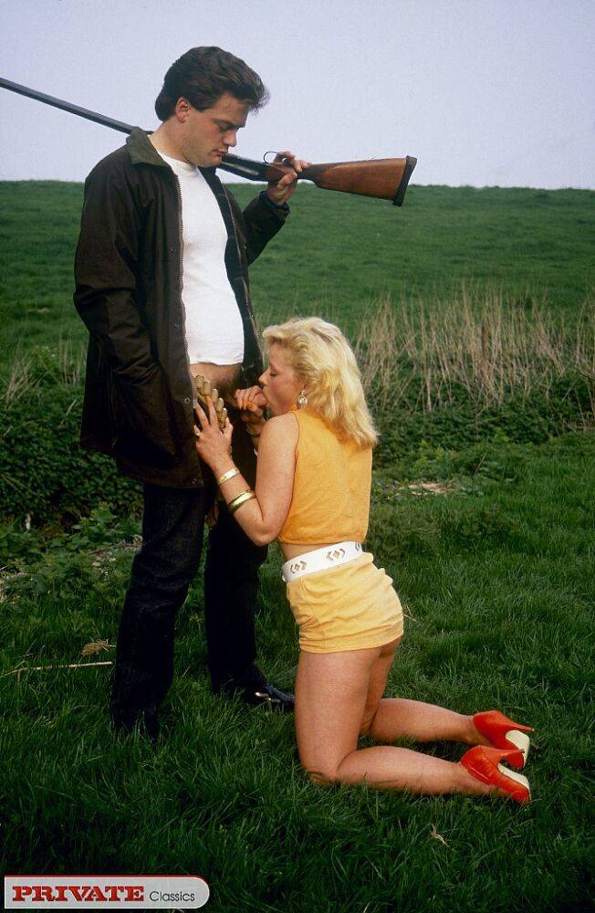 Retro slut waylays a hunter in the field and satisfies his hard cock - #10