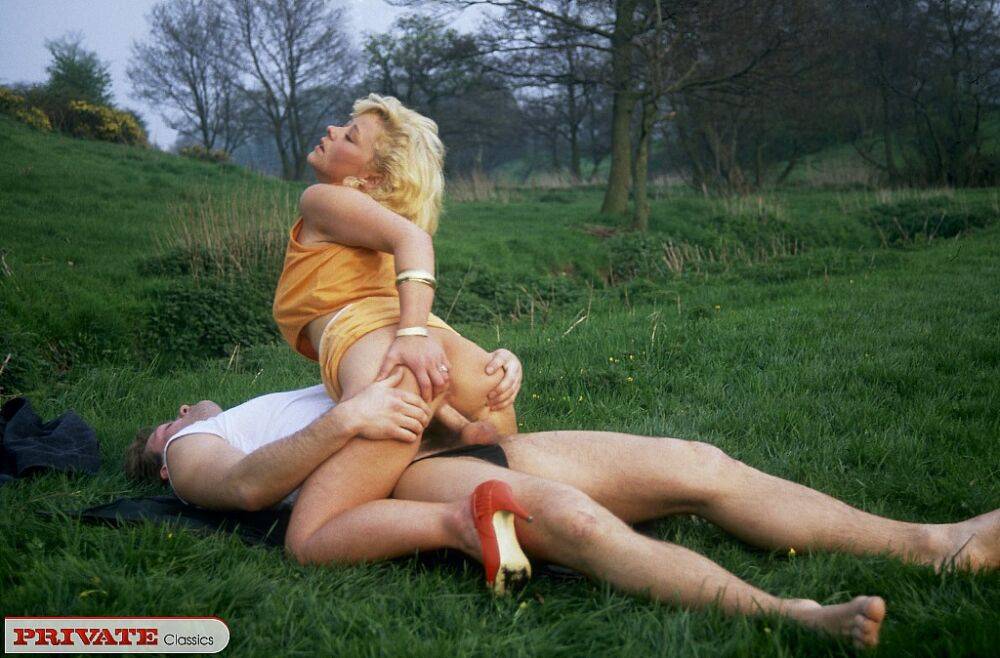 Retro slut waylays a hunter in the field and satisfies his hard cock - #14