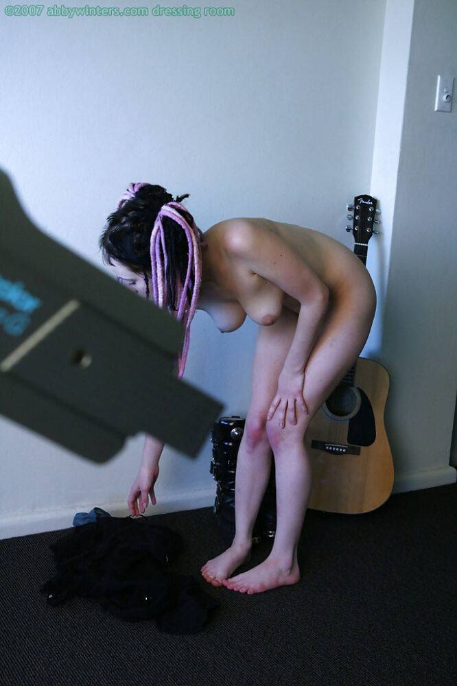 Young girl in dreadlocks recorded getting dressed by hidden spy camera - #16