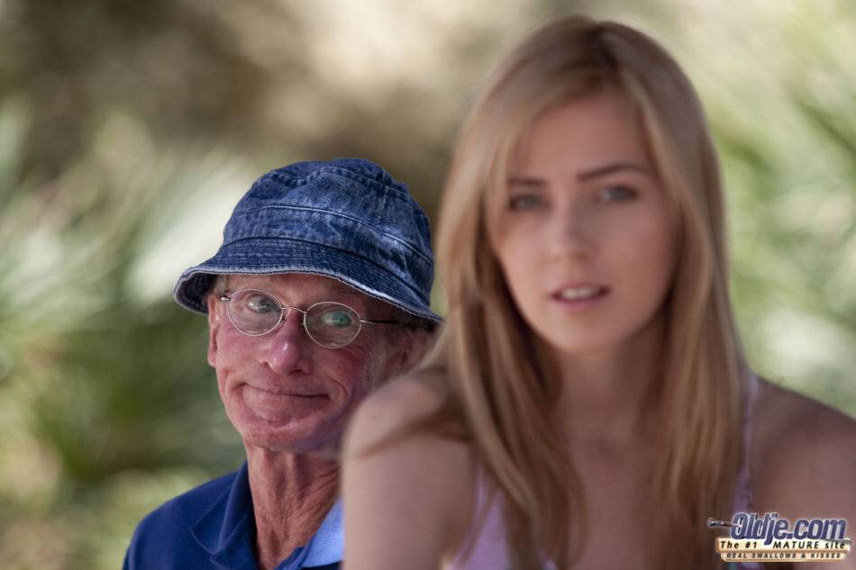 Young blonde girl satisfies her curiosity of fucking an old man - #5