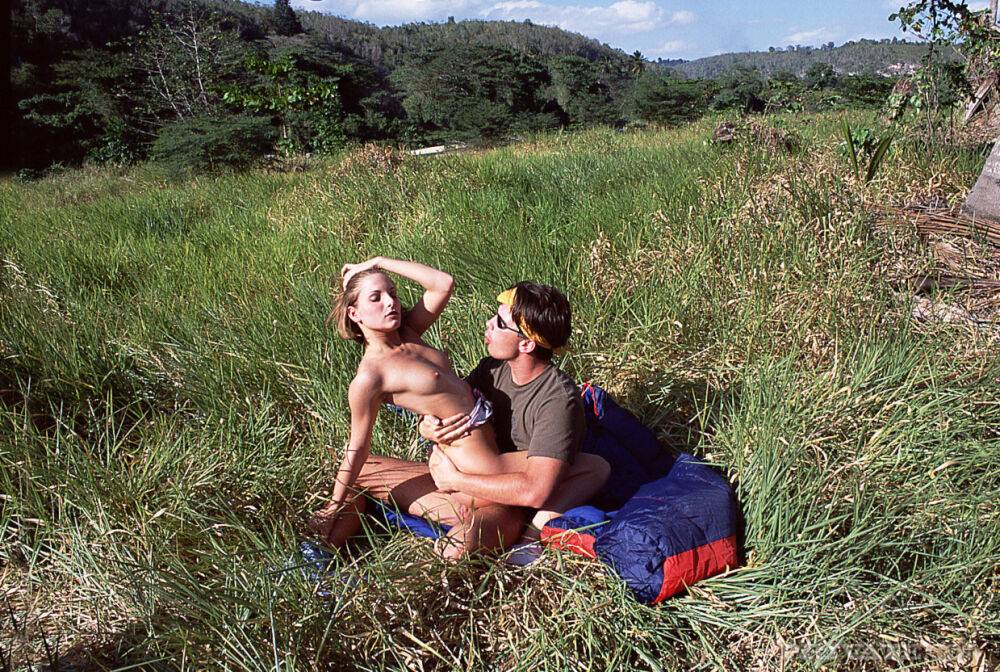 Horny couple wander into the long grasses for a private outdoor fuck | Photo: 1951265