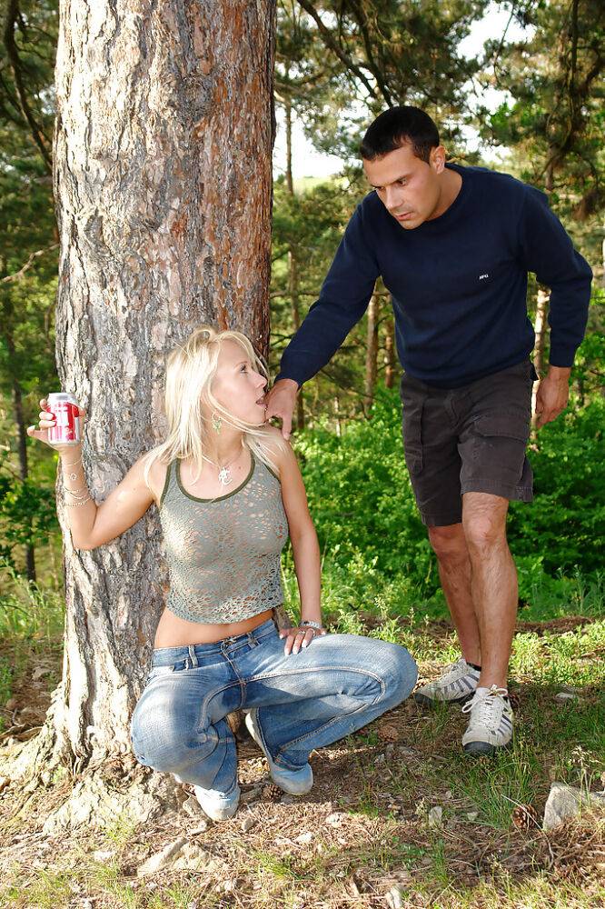 Outdoor hardcore fuck of a teen cutie and her handsome boyfriend - #12