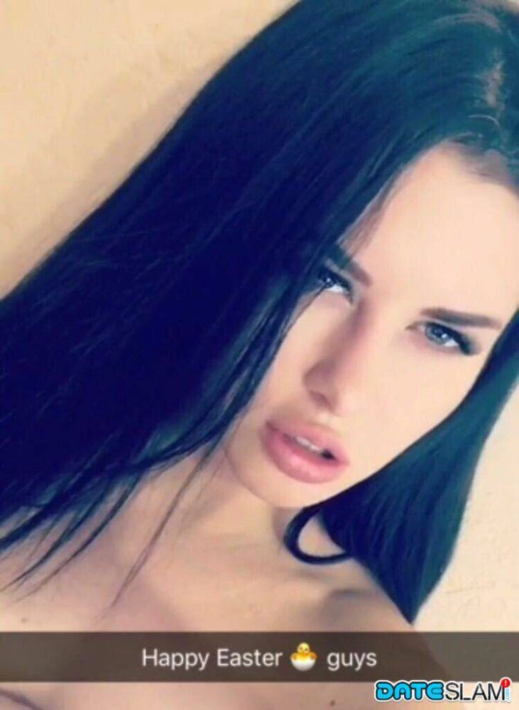 Beautiful dark haired Julia in skimpy outfits taking a sexy selfie - #5