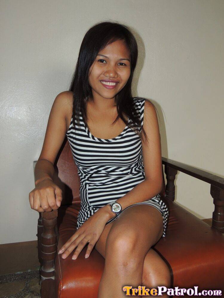 Filipina cutie shows off her boobs in a motel room for a sex tourist - #11