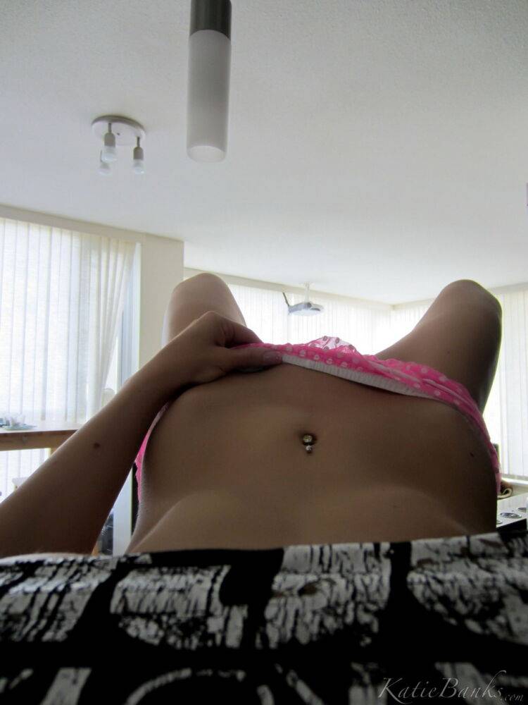 Big titted amateur Katie Banks takes self shots in cute panties - #2