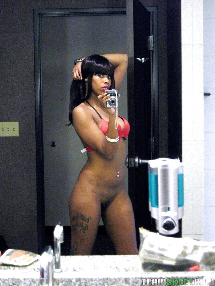 Ebony teen Queen V presents hot collection of self shot scenes - #8