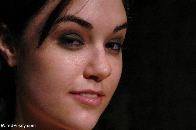 The Sasha Grey gets tied up, gagged, and shocked to multipal, intense orgasms - #15