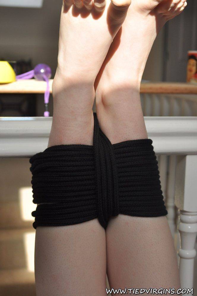 Tied Virgin slut is bound up and ready for bondage - #10