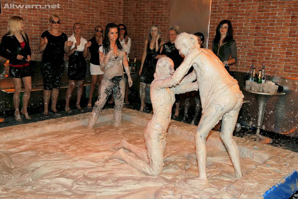 Tempting ladies spend some good time having wild and messy catfight - #2