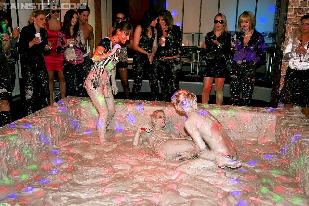 Fuckable european blonde chicks are into wild mud wrestling - #4