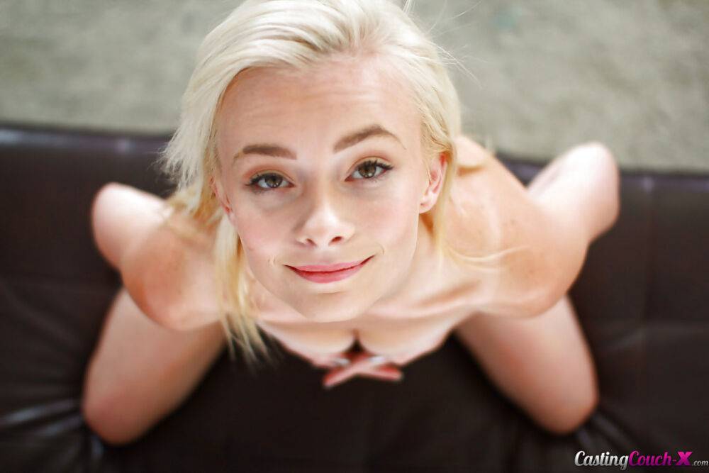 Teen blonde Maddy Rose pose naked in close-up and masturbates - #5