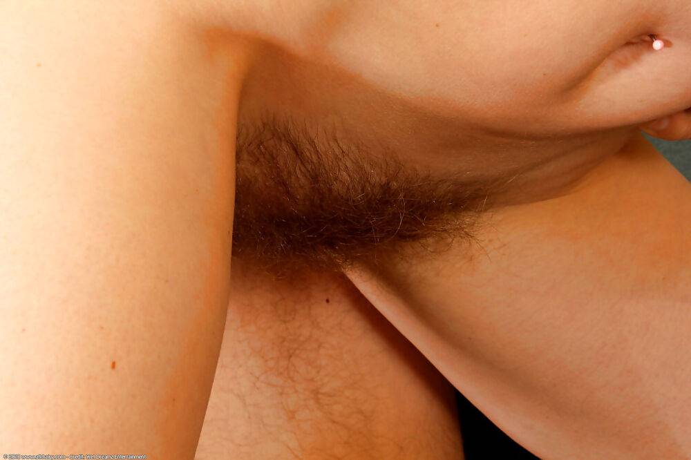 Slender blonde amateur Heidi Hanson showing off hairy underarms during sex - #7