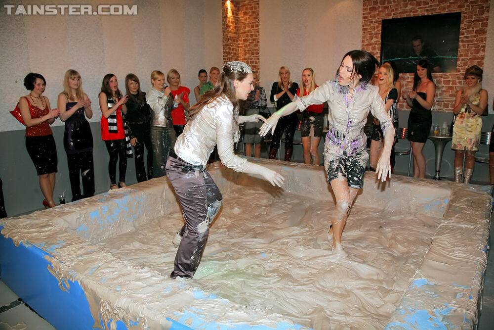 Seductive european fashionistas are into messy mud wrestling - #12