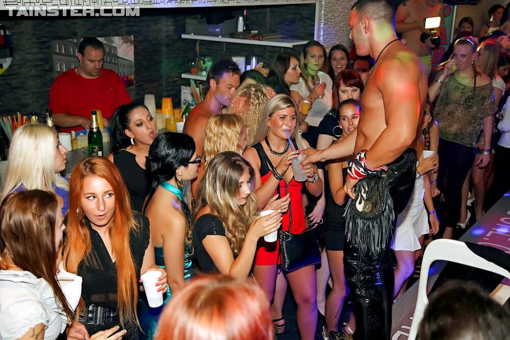 Lecherous ladies acting sassy at the drunk party with male strippers - #11