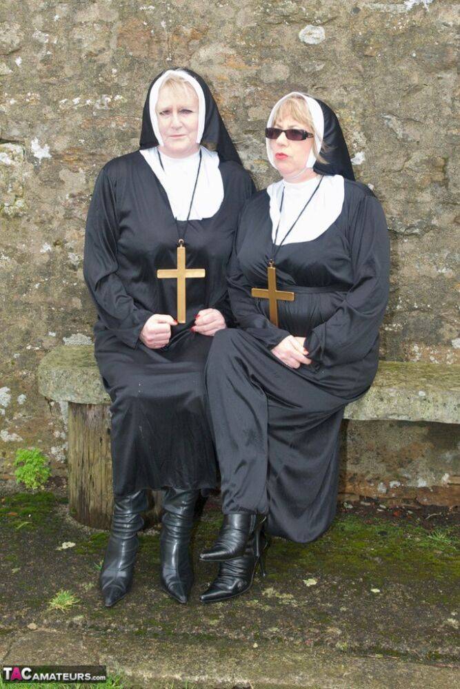 Naughty nun Speedy Bee and a Sister have a threesome with the Friar - #2