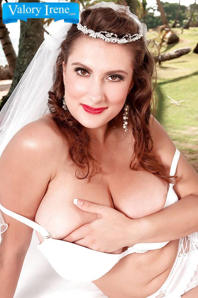 Stocking and garter clad pornstar Valory Irene baring big tits at wedding - #15