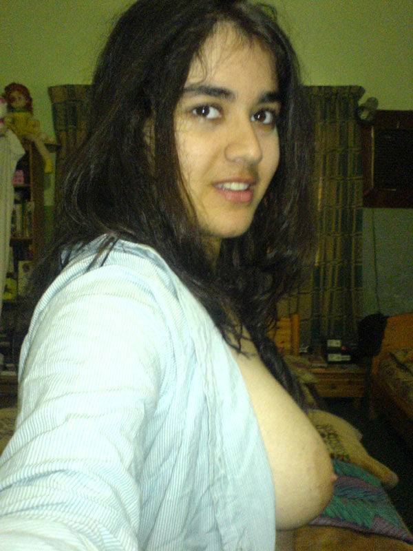 Indian girl takes self shots with big natural tits free of blouse - #3