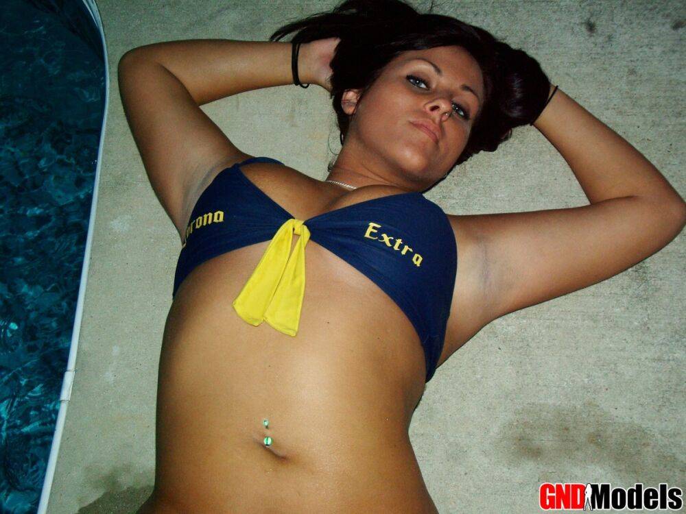 Roxy shows off her perky tits in her Corona bikini - #1