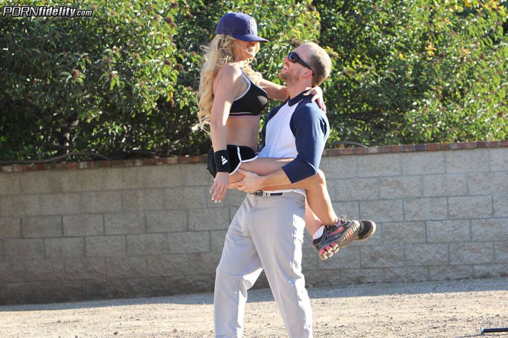 Hot blonde girl Charisma Cappelli fucks her softball coach after practice - #8