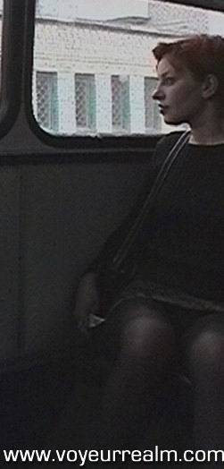 Upskirt hidden voyeur shots taken in the bus - #6