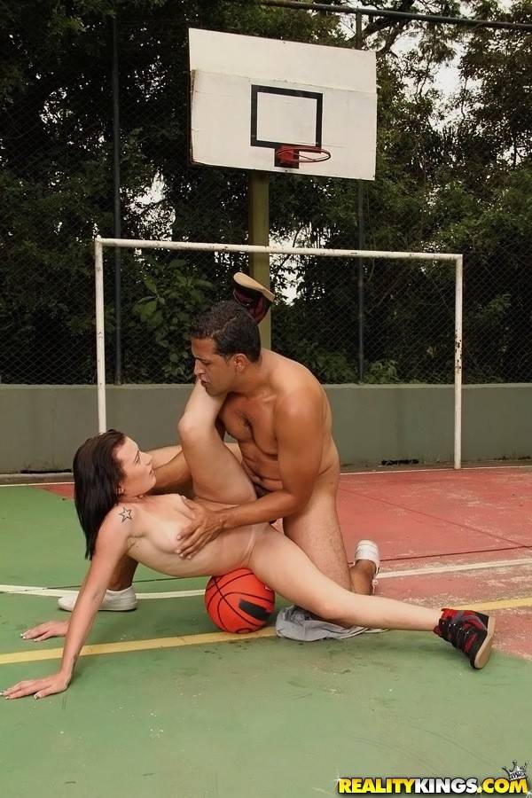 Petite latina chick fucked on basketball court - #6