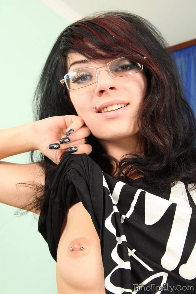 Naughty naked emo teen girl fucks dildo - #2