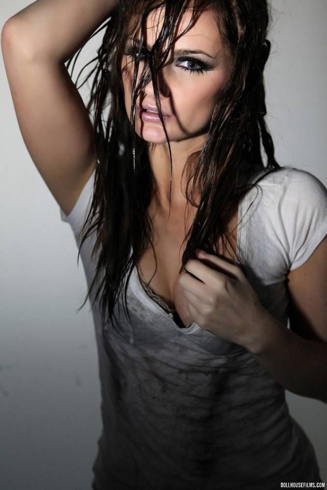 Lily Carter Is A Beautiful Brunette With A Hot Body And She Looks So Fucking Good With A Wet Shirt. - #12