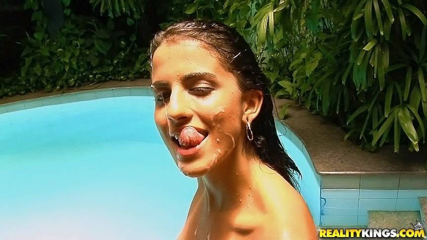 Sexy latina Dany Mel hard fucked at pool - #18