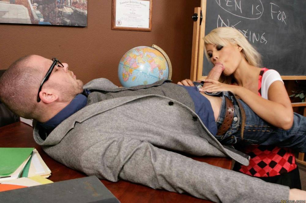 Big Racked Blonde Bridgette B Gets Penetrated By Horny Four-eyed Professor - #9