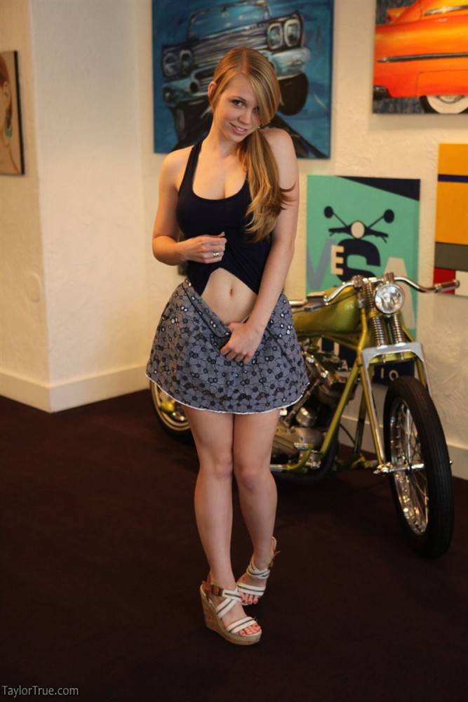 Adorable Teen Blondie Taylor True Goes To A Museum And Flashes Her Naughty Parts - #2