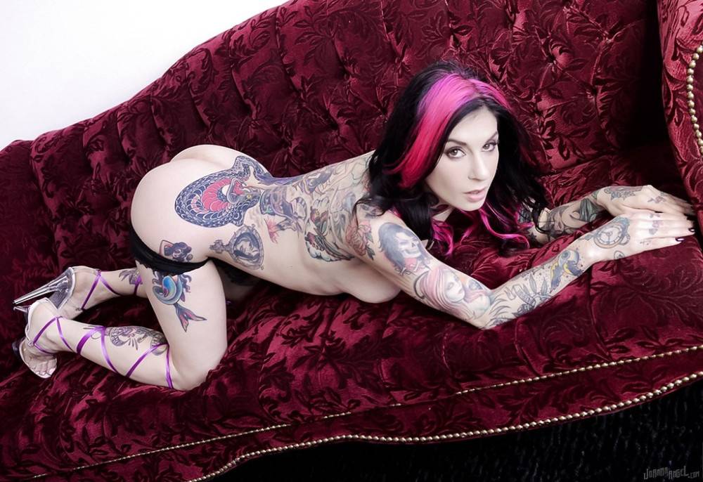 Stunning american milf Joanna Angel in hot undies revealing big titties and spreading her legs - #10