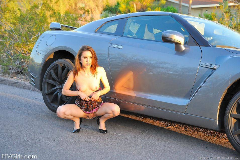 Lola Milano Is One Of The Babes Who Are Into Fast Cars And Posing Outdoor. - #2