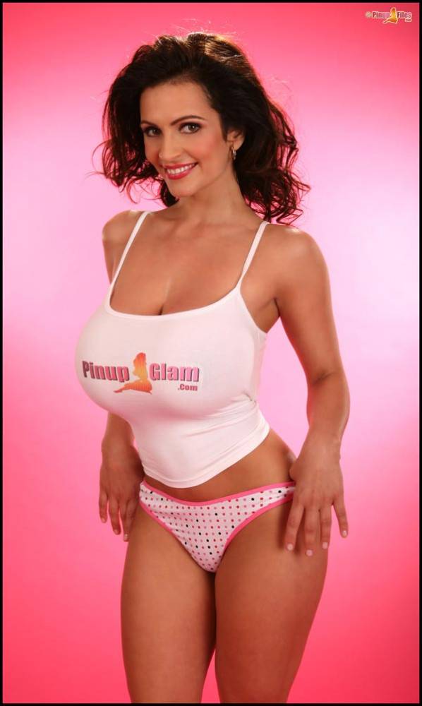 Denise Milani in panties and a Pin Up tank top - #19