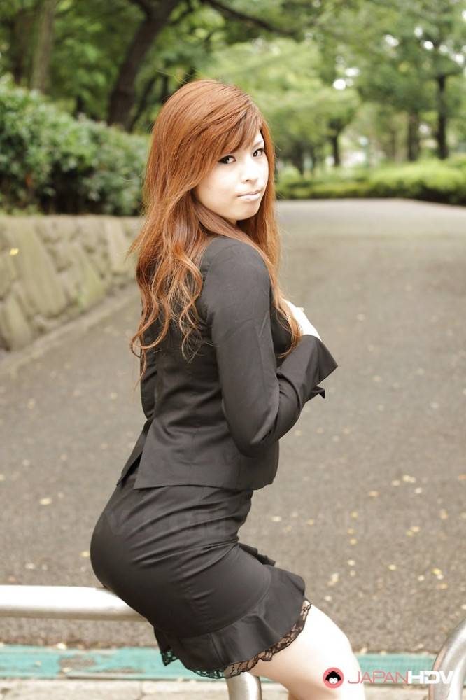 Sultry japanese red-haired Rina Kikukawa in softcore gallery - #13