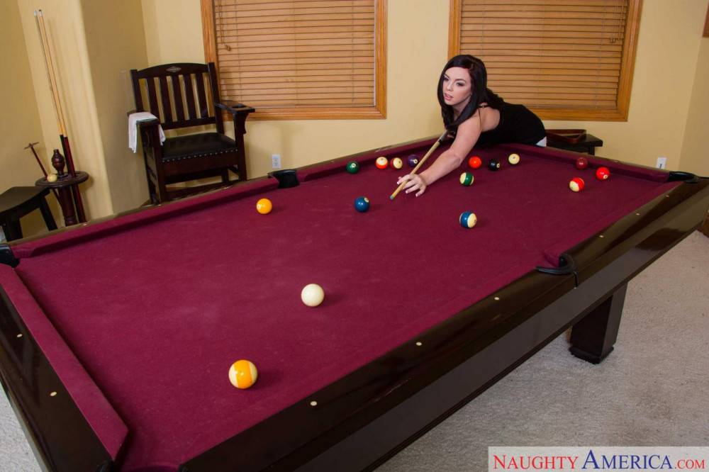 Mary Jane Mayhem Is Shooting Some Pool While Waiting For Her Friend To Come Home. Her Friend's Brother Shows Up And Begins Playing With Her To Pass The Time. Pretty Soon He Has Mary Playing With His Balls Instead Of The Ones On The Table. - #9