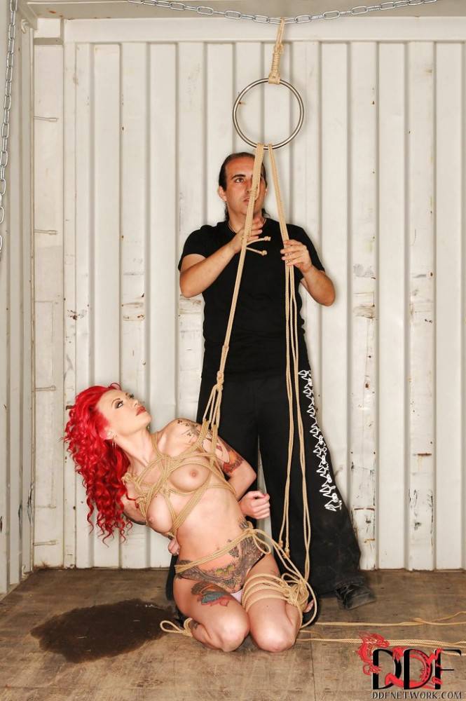 Sexy british red-haired Becky Holt in extreme bdsm sex - #15