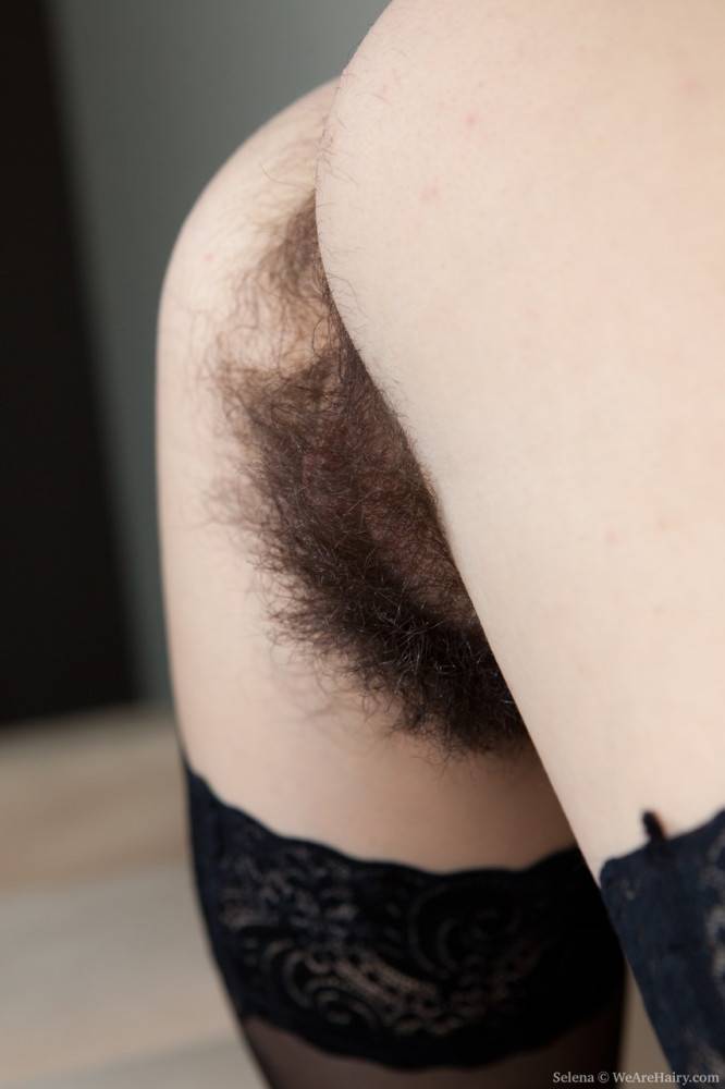 Gorgeous blonde in sexy corset presents her hot body with hairy pussy - #15