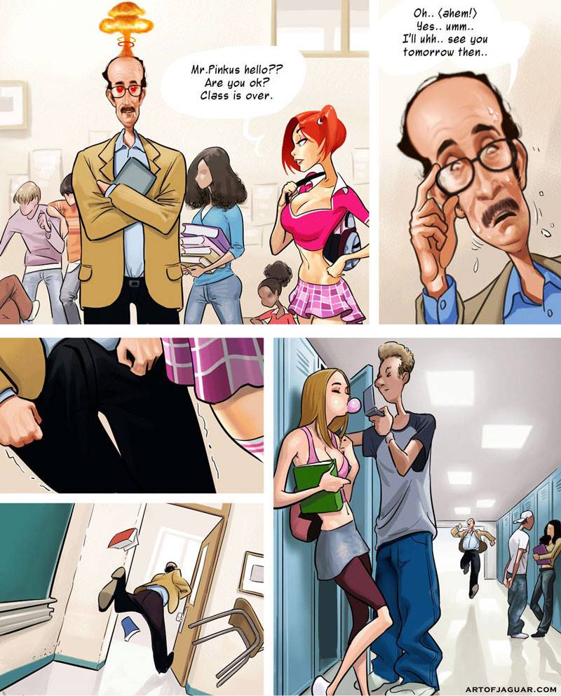 Adult comic professor pinkus fantasizing about redhead student - #14