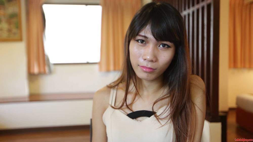 Thai ladyboy does a striptease for white tourist - #2