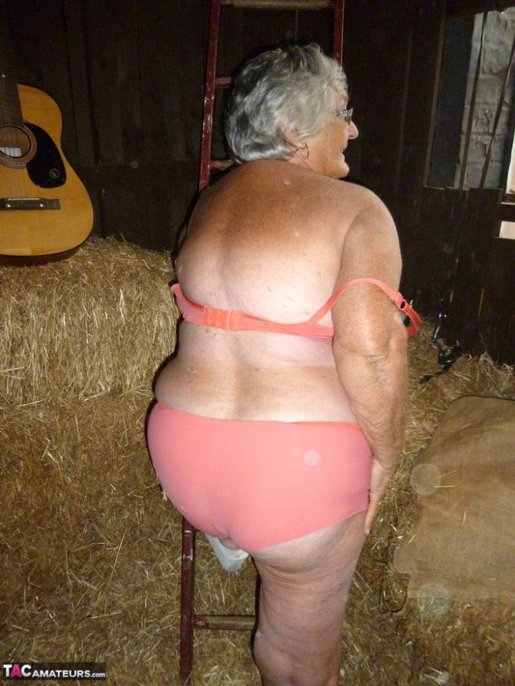 Granny frolics in the hay - #13