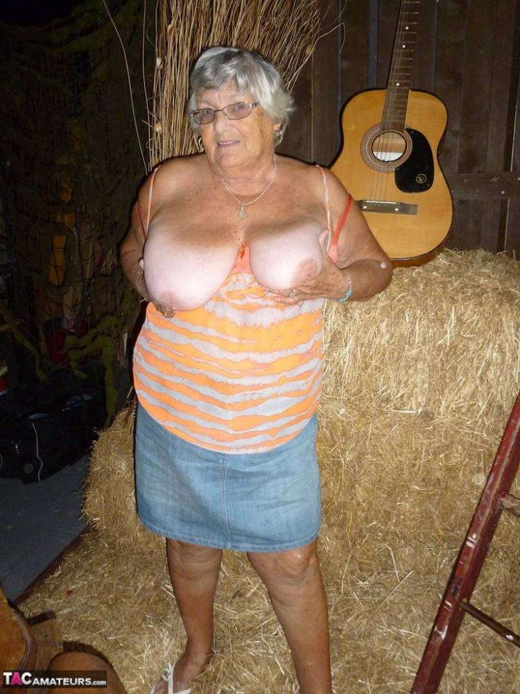 Granny frolics in the hay - #7