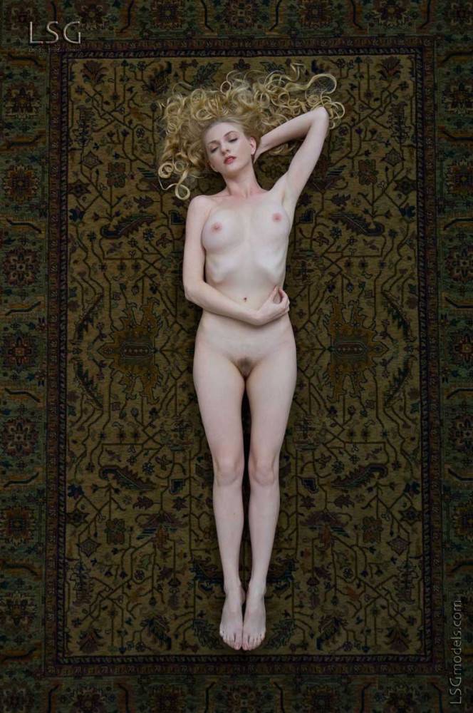 Pale Skinned Model Tiana Hunter With Long Blonde Hair In All Her Nudity - #14