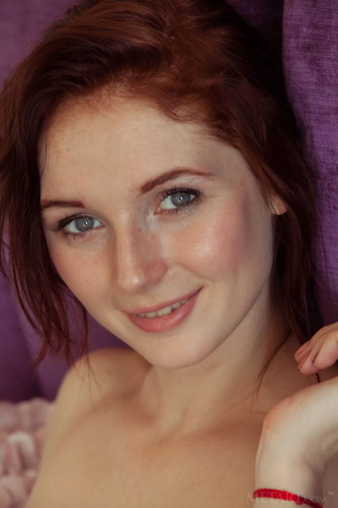 Rangy redheaded youthful Leona Honey exhibits tiny tits and spreads her legs - #8