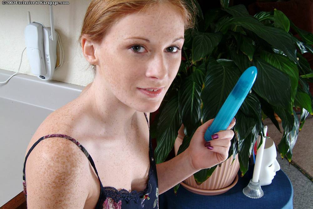 The Redhead Chick Allison Wyte Gets Multiple Orgasms Playing With Long Dildo - #1