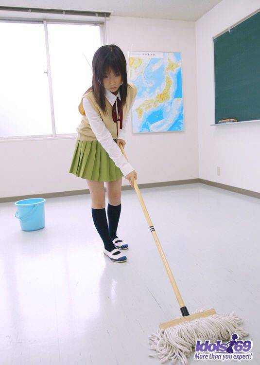 Get The Chance To Spy Up The Skirt Of The Cute Looking Teenager Yuka Katou - #1