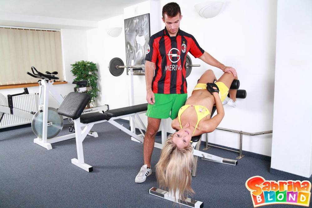 Skinny Sporty Doll Sabrina Blond With Tight Teen Pussy Gets Fucked At The Gym - #4